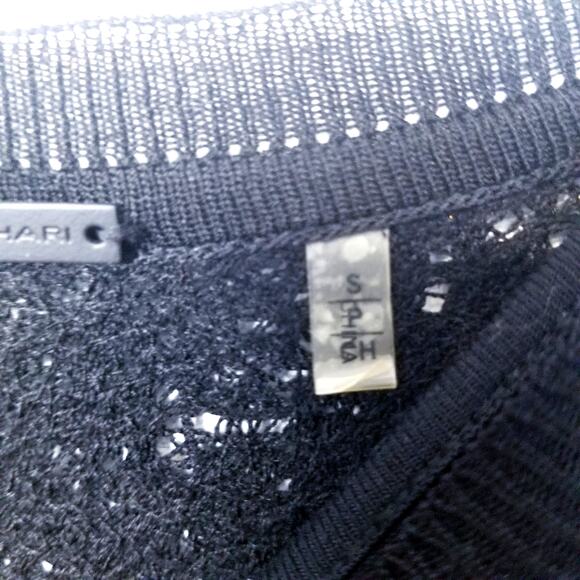 Elie Tahari Black Cage Lace Exposed Tape Zipper Top Holiday e80d9505 - Small - Picture 9 of 10